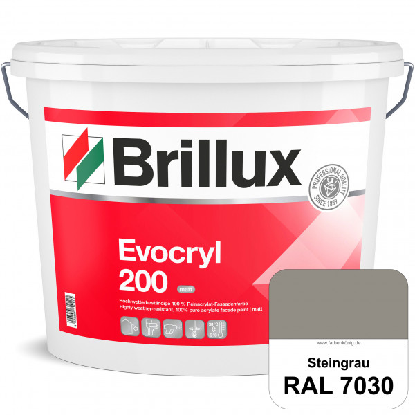 Evocryl 200 (RAL 7030 Steingrau) Verschmutzungsunempfindliche 100% Reinacrylat Fassadenfarbe