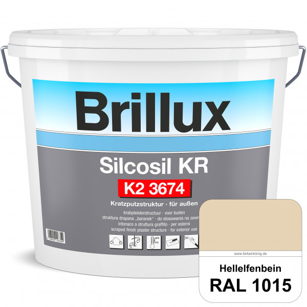 Silcosil KR K2 3674 (RAL 1015 Hellelfenbein) siliconverstärkter Dekorputz, Kratzputzstruktur, wetter