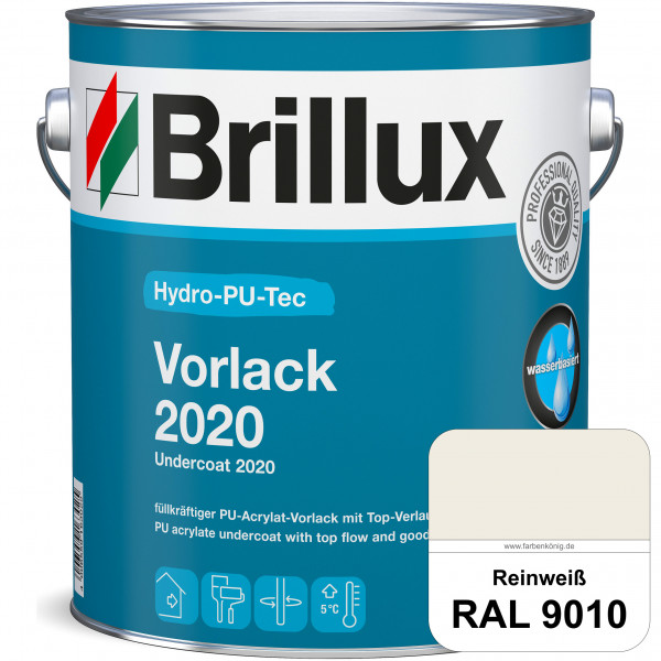 Hydro-PU-Tec Vorlack 2020 (RAL 9010 Reinweiß) hochwertiger Vorlack für grundierte bzw. gespachtelten