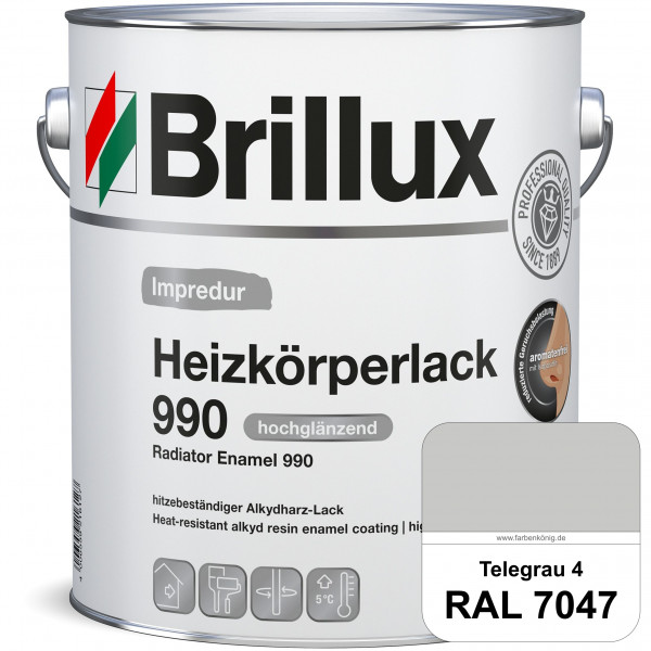 Heizkörperlack 990 (RAL 7047 Telegrau 4) strapazierfähiger Heizkörperlack