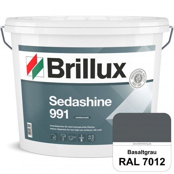 Sedashine 991 (RAL 7012 Basaltgrau) Seidenmatte Innendispersion für hoch strapazierfähige & gut rein