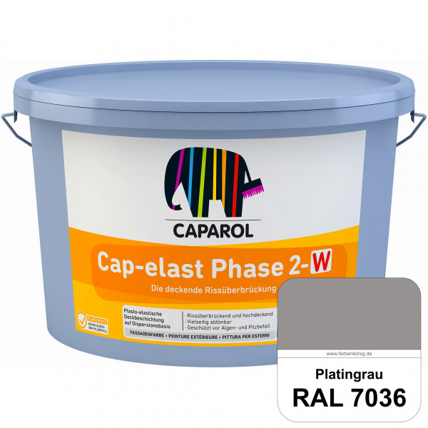 Cap-elast Phase 2-W (RAL 7036 Platingrau) elastisches Beschichtungssystem für die Sanierung gerissen