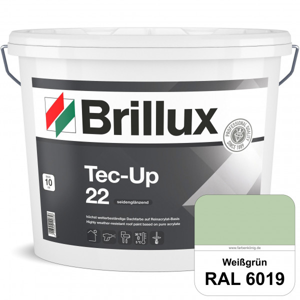 Tec-Up 22 (RAL 6019 Weißgrün) Höchst wetterbeständige Dachfarbe auf Reinacrylat-Basis