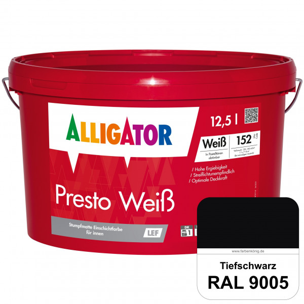 Presto Weiß LEF (RAL 9005 Tiefschwarz)