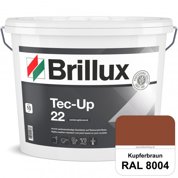 Tec-Up 22 (RAL 8004 Kupferbraun) Höchst wetterbeständige Dachfarbe auf Reinacrylat-Basis