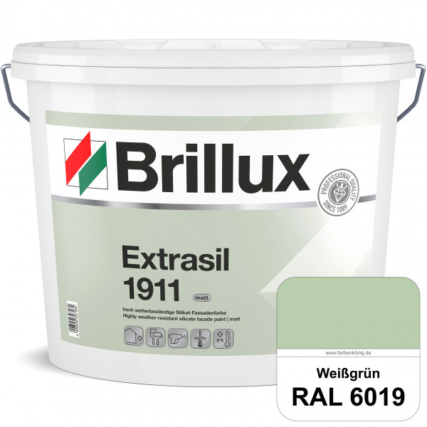 Extrasil 1911 (RAL 6019 Weißgrün) Fassadenfarbe Silikatbasis für Fassaden- und Egalisierungsbeschich