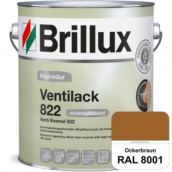 Impredur Ventilack 822 (RAL 8001 Ockerbraun) Seidenglanzlack (lösemittelhaltig) Fenster & Türen inne