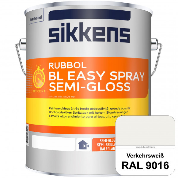 Rubbol BL Easy Spray (RAL 9016 Verkehrsweiß) Seidenglänzender Airlesslack (außen & innen)