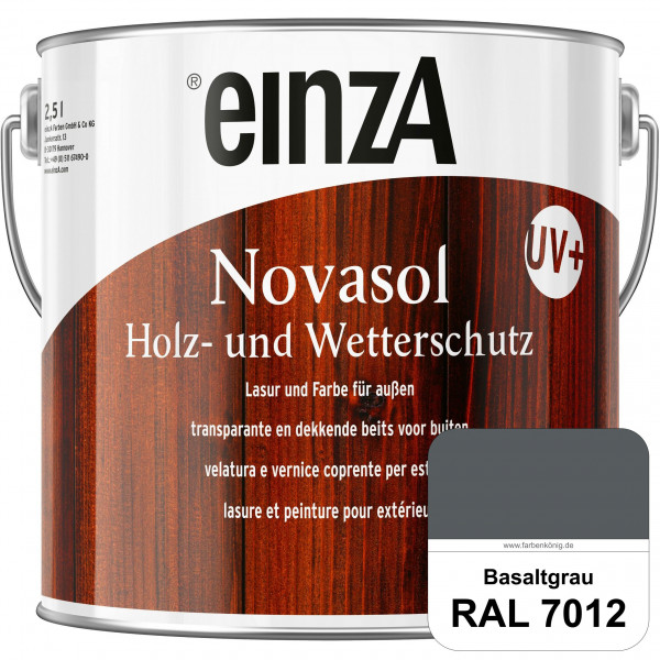 einzA Novasol HW Farbe (RAL 7012 Basaltgrau) Deckender Wetterschutz für außen