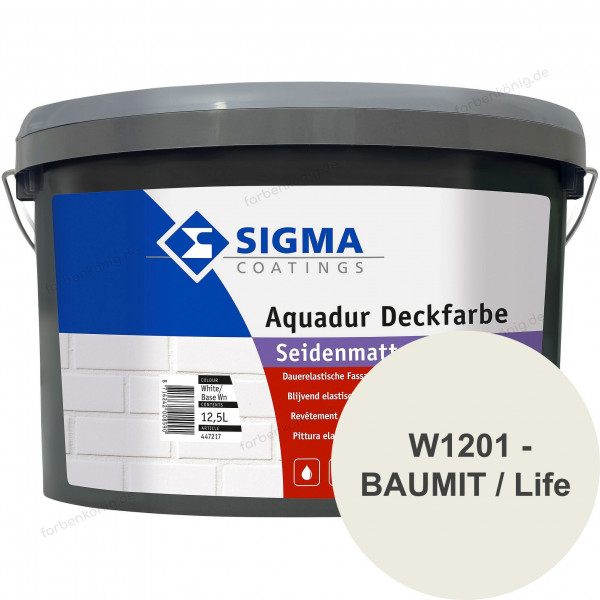 Sigma Aquadur Deckfarbe (B-Ware) - 12,5 Liter (W1201 - Baumit)