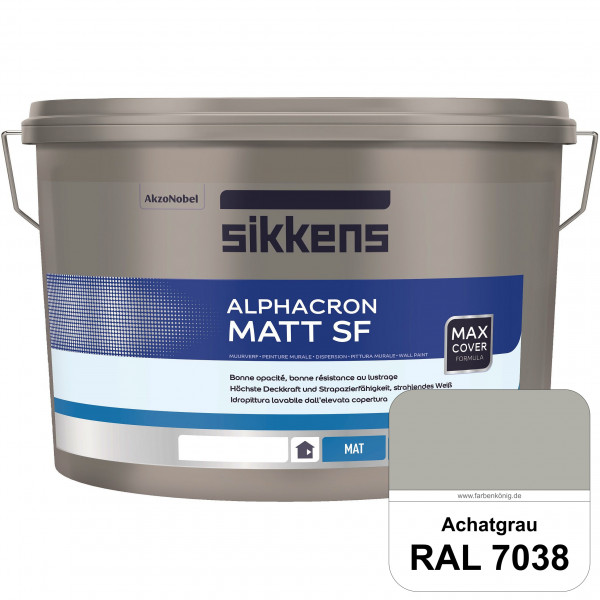 Alphacron Matt SF (RAL 7038 Achatgrau) stumpfmatte & hochwertige Premium-Wandfarbe (innen)