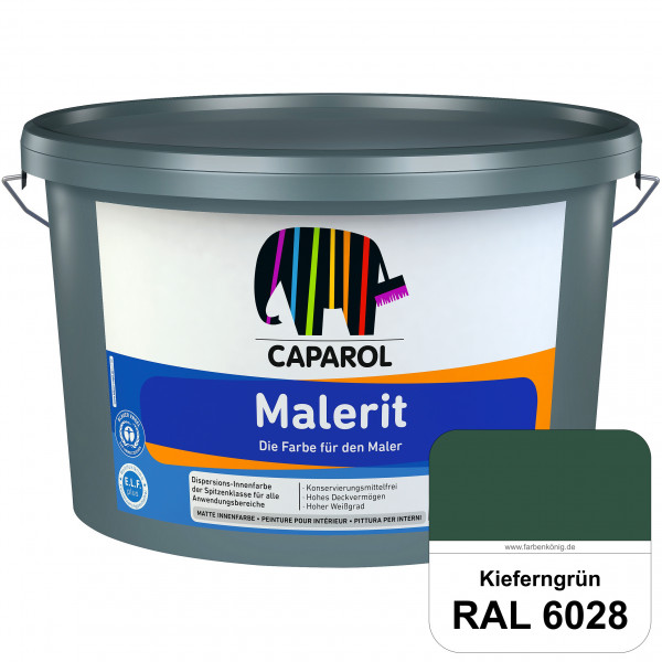 Malerit E.L.F. (RAL 6028 Kieferngrün) matte Innenfarbe für Neu- & Renovierungsanstriche