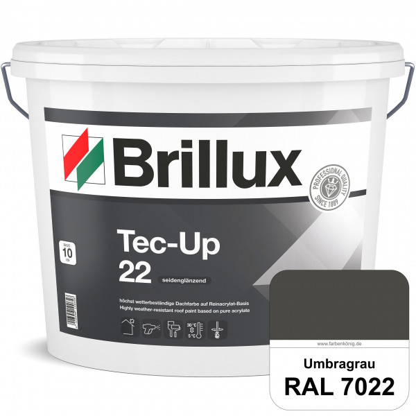 Tec-Up 22 (RAL 7022 Umbragrau) Höchst wetterbeständige Dachfarbe auf Reinacrylat-Basis