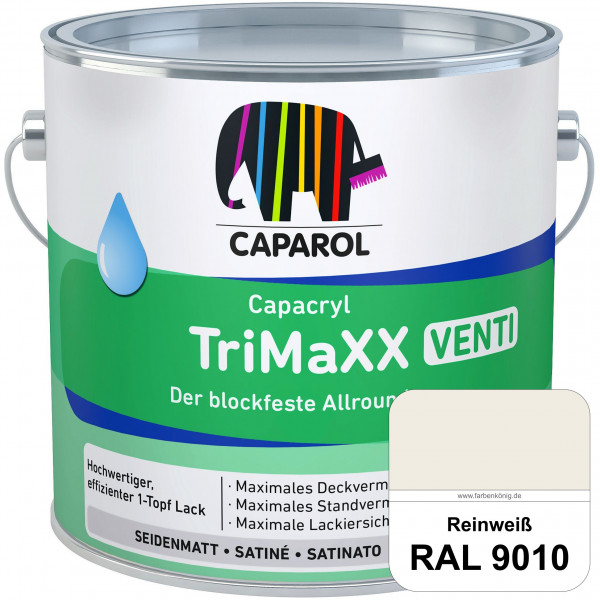 Capacryl TriMaXX Venti (RAL 9010 Reinweiß) Der blockfeste Allrounder für Fenster & Türen