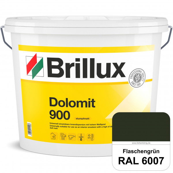 Dolomit 900 (RAL 6007 Flaschengrün) stumpfmatte Innen-Dispersionsfarbe mit gutem Deckvermögen