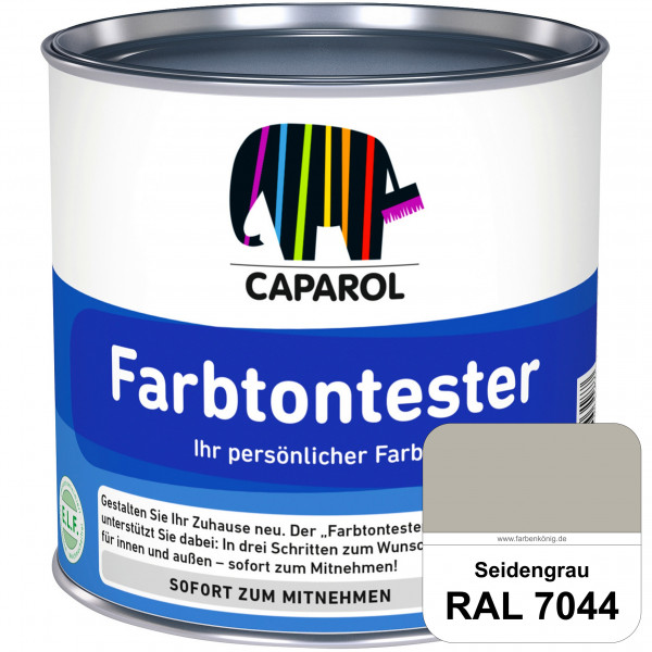 Farbtontester (RAL 7044 Seidengrau) Individuell abgetönte Dispersionsfarbe zum Anlegen von Farbtonmu