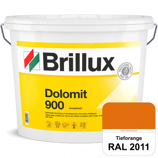 Dolomit 900 (RAL 2011 Tieforange) stumpfmatte Innen-Dispersionsfarbe mit gutem Deckvermögen