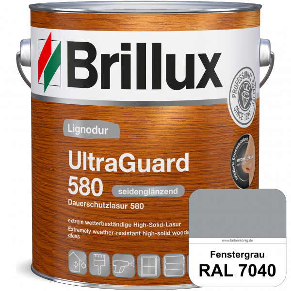 Lignodur UltraGuard 580 (Dauerschutzlasur 580) RAL 7040 Fenstergrau