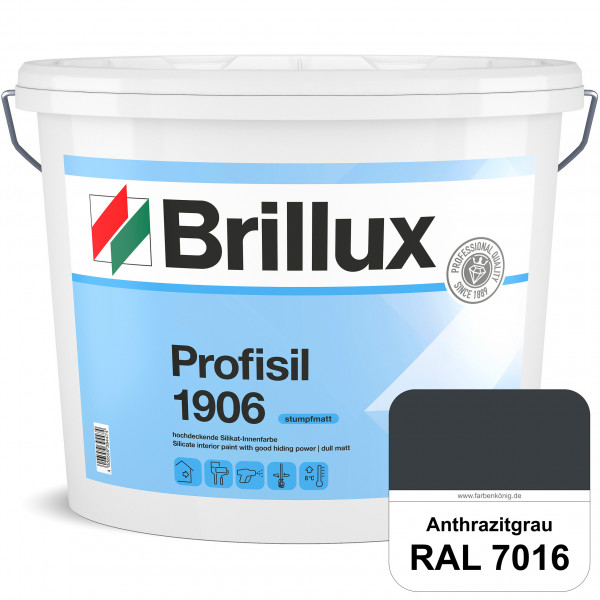 Profisil 1906 Silikat-Innenfarbe (RAL 7016 Anthrazitgrau) stumpfmatte Innenfarbe für Allergiker nach