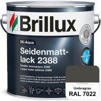 2K-Aqua Seidenmattlack 2388 (RAL 7022 Umbragrau) mechanisch und chemisch hoch belastbar für außen & 