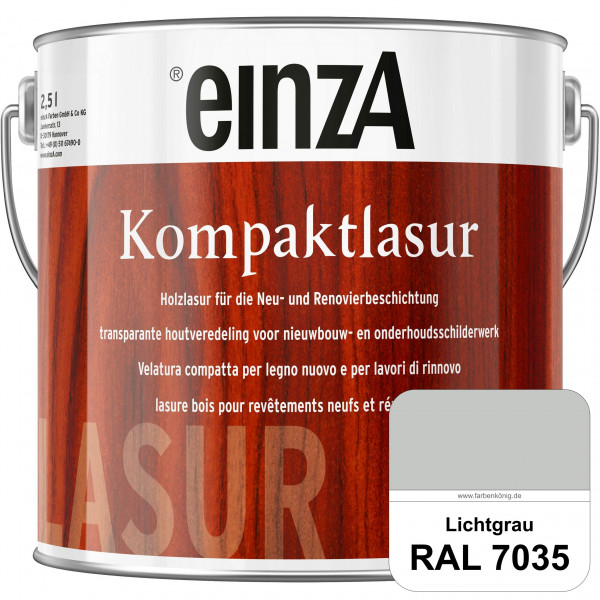 einzA Kompaktlasur (RAL 7035 Lichtgrau) Lasuranstrich für den Neu- und Renovieranstrich