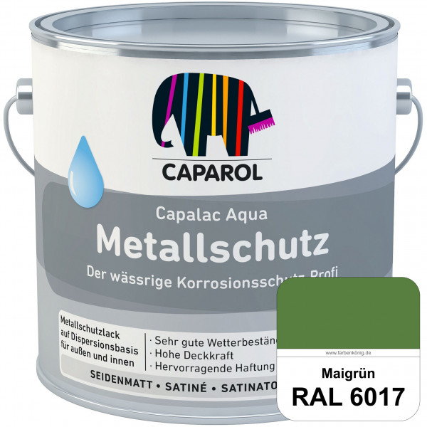 Capalac Aqua Metallschutz (RAL 6017 Maigrün) wasserbasierter Korrosionsschutz für Stahl & verzinkten