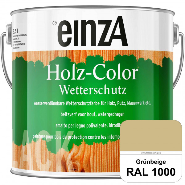 einzA Holz-Color (RAL 1000 Grünbeige) Wetterschutzfarbe für außen