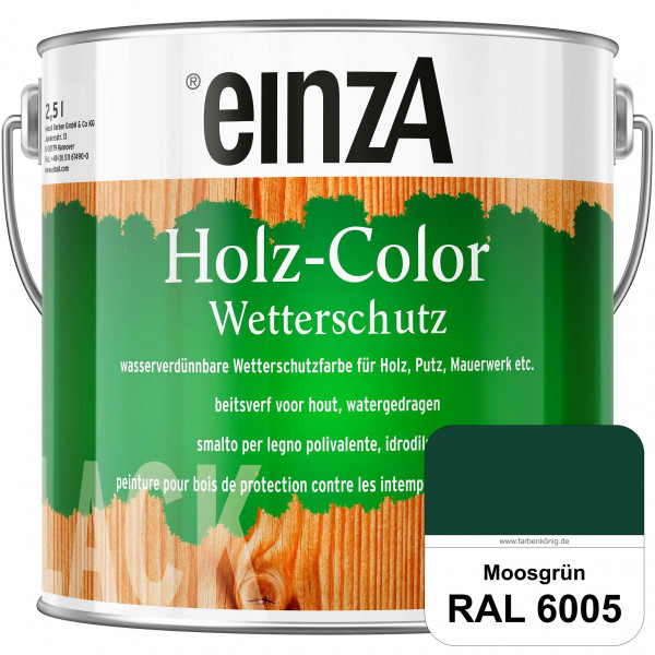 einzA Holz-Color (RAL 6005 Moosgrün) Wetterschutzfarbe für außen
