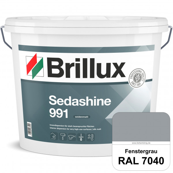 Sedashine 991 (RAL 7040 Fenstergrau) Seidenmatte Innendispersion für hoch strapazierfähige & gut rei