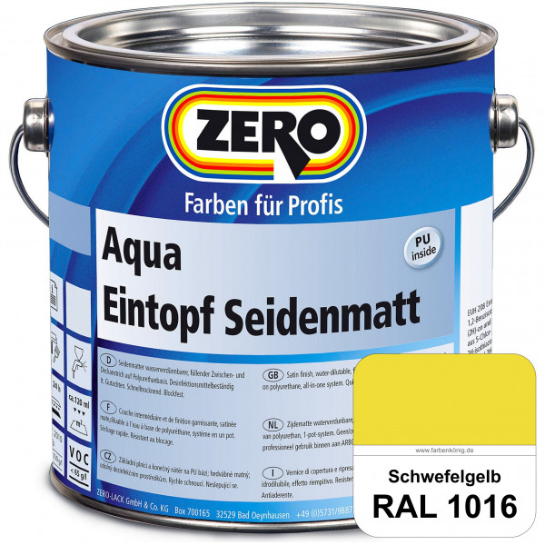 Aqua Eintopf Seidenmatt (RAL 1016 Schwefelgelb)