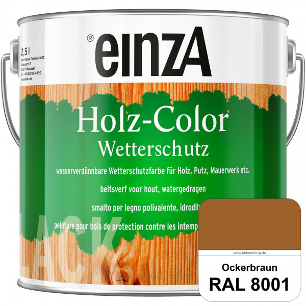 einzA Holz-Color (RAL 8001 Ockerbraun) Wetterschutzfarbe für außen