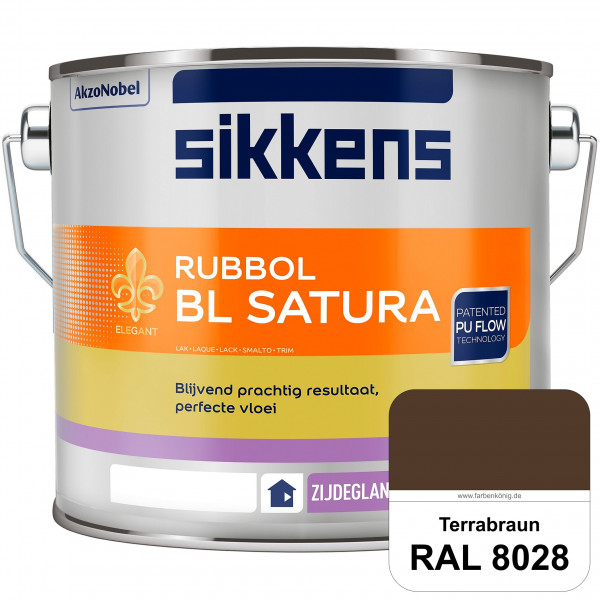 Rubbol BL Satura (RAL 8028 Terrabraun) seidenglänzender PU-Lack (wasserbasiert) innen & außen