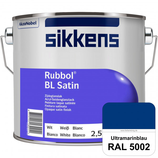 Rubbol BL Satin (RAL 5002 Ultramarinblau) hochelastischer & seidenglänzender Lack (wasserbasiert) in