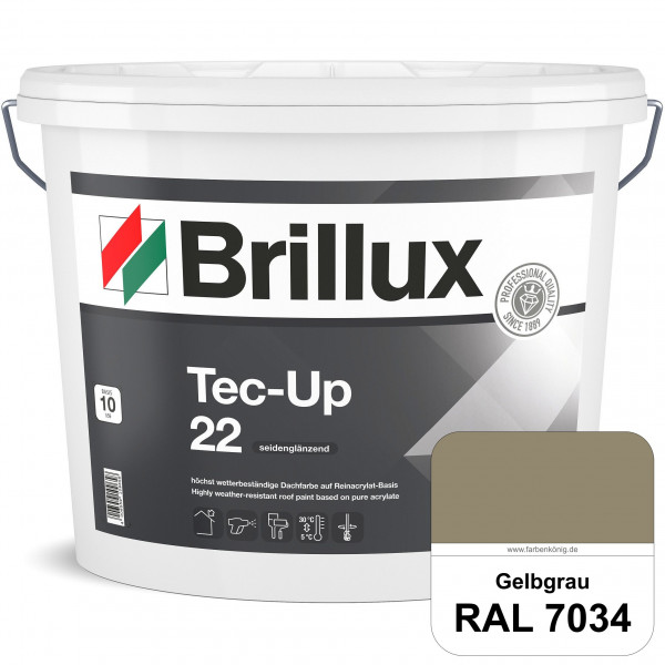 Tec-Up 22 (RAL 7034 Gelbgrau) Höchst wetterbeständige Dachfarbe auf Reinacrylat-Basis