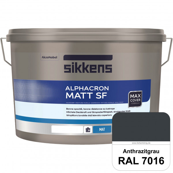 Alphacron Matt SF (RAL 7016 Anthrazitgrau) stumpfmatte & hochwertige Premium-Wandfarbe (innen)