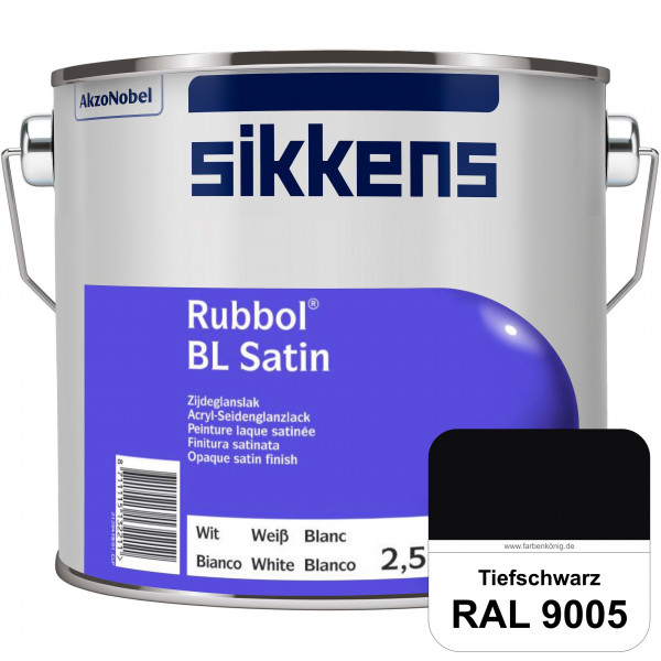 Rubbol BL Satin (RAL 9005 Tiefschwarz) hochelastischer & seidenglänzender Lack (wasserbasiert) innen