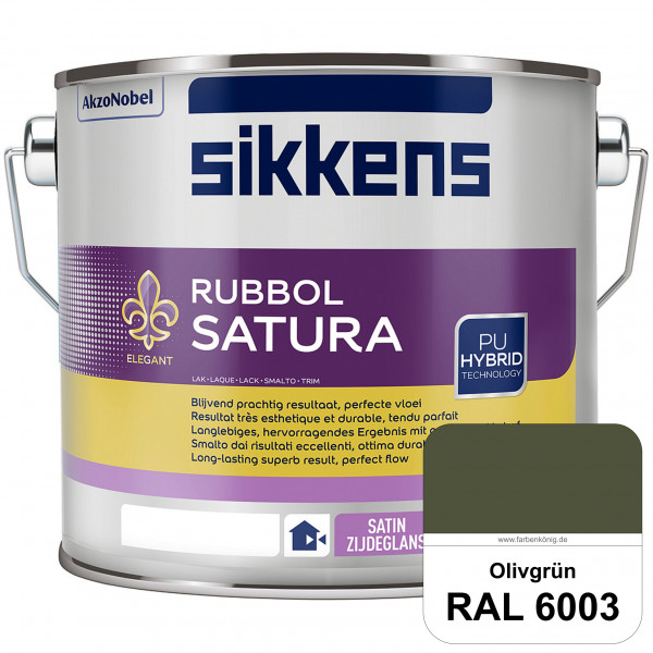 Rubbol Satura (RAL 6003 Olivgrün) seidenglänzender Lack (lösemittelhaltig) innen & außen