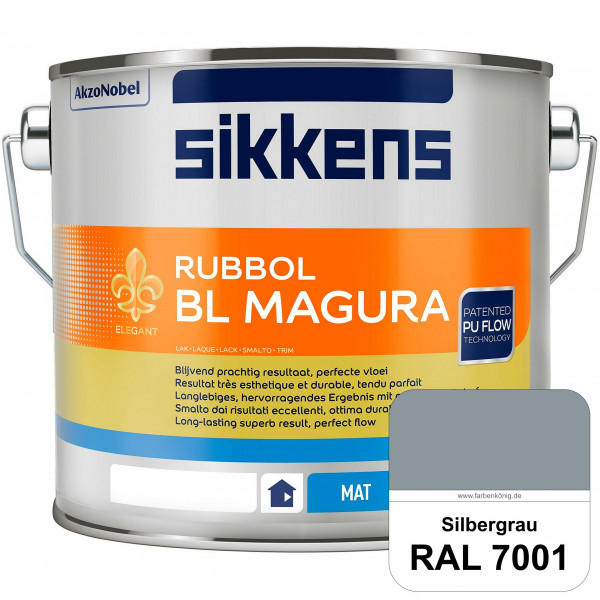 Rubbol BL Magura (RAL 7001 Silbergrau) matter PU-Lack (wasserbasiert) innen & außen