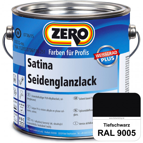 Satina Seidenglanzlack (RAL 9005 Tiefschwarz)