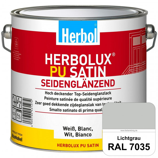 Herbolux PU Satin (RAL 7035 Lichtgrau) Top-PU-Seidenglanzlack (Innen & Außen)