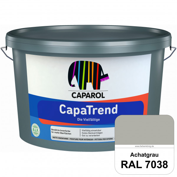 CapaTrend (RAL 7038 Achatgrau) matte hochdeckende Dispersionsfarbe für den Innenbereich