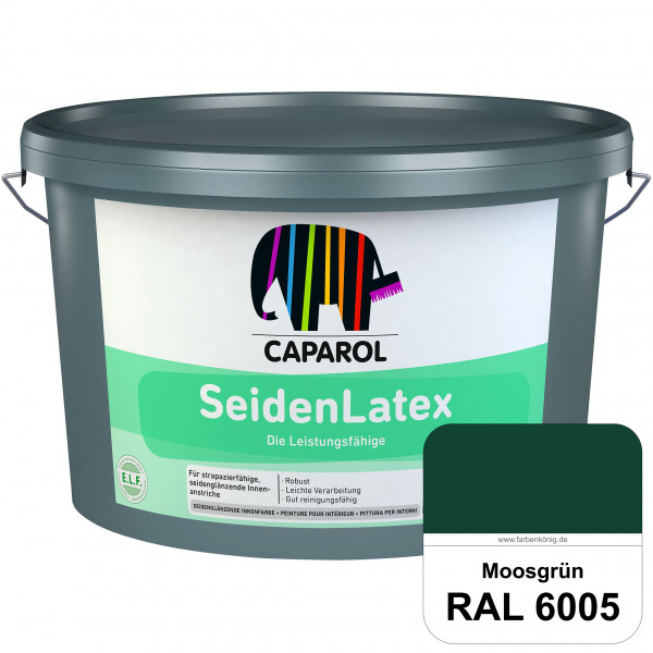 SeidenLatex ELF (RAL 6005 Moosgrün) strapazierfähige, scheuerbeständige und seidenmatte Latexfarbe