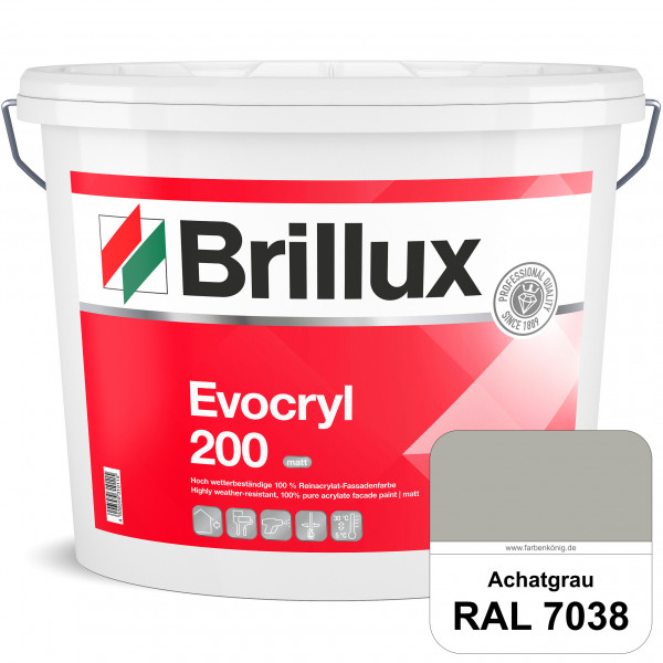 Evocryl 200 (RAL 7038 Achatgrau) Verschmutzungsunempfindliche 100% Reinacrylat Fassadenfarbe