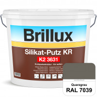 Silikat-Putz KR K2 3631 (RAL 7039 Quarzgrau) Dekorativer Kratzputz auf Silikatbasis
