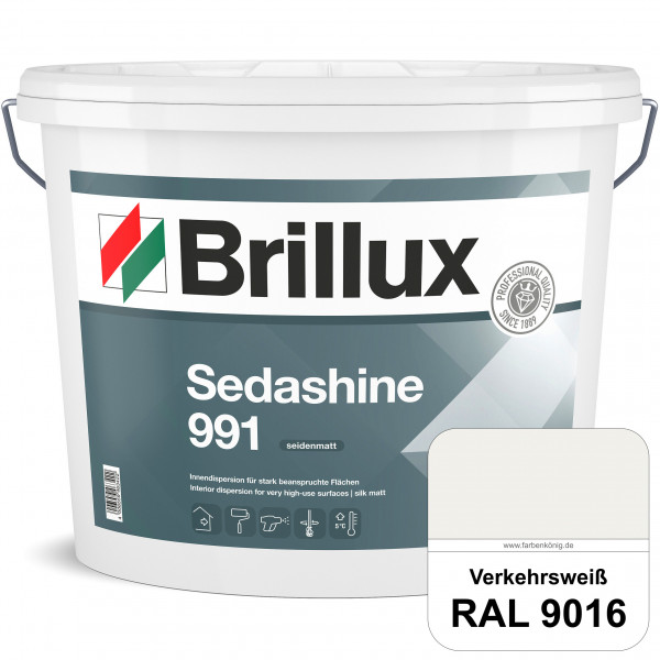 Sedashine 991 (RAL 9016 Verkehrsweiß) Seidenmatte Innendispersion für hoch strapazierfähige & gut re