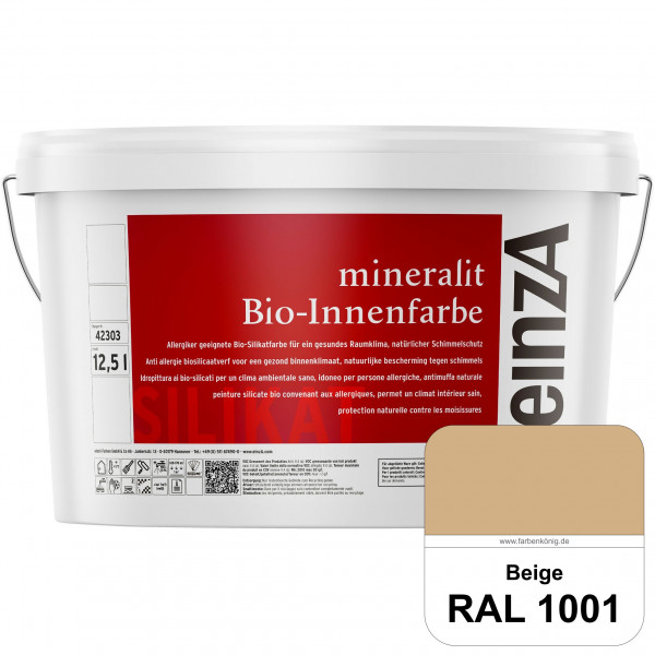 einzA mineralit Bio-Innenfarbe (RAL 1001 Beige) Bio-Silikat-Innenfarbe gemäß VOB DIN 18 363