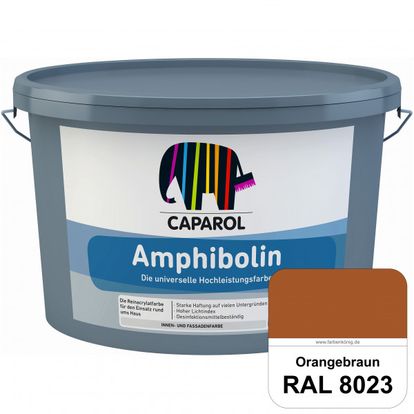 Amphibolin (RAL 8023 Orangebraun) Universalfarbe auf Reinacrylbasis innen & außen