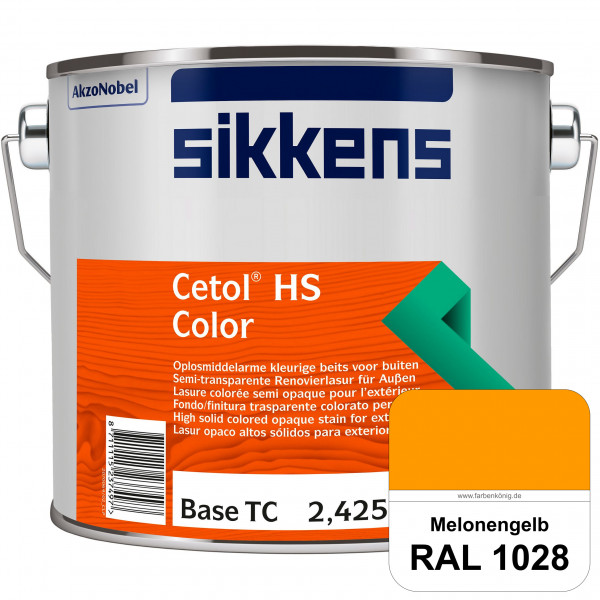 Cetol HS Color (RAL 1028 Melonengelb) Dekorative semi-transparente Lasur (lösemittelhaltig) für auße