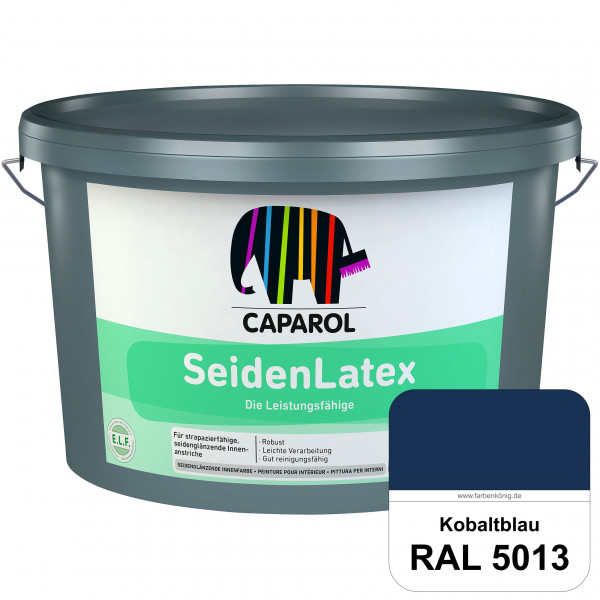 SeidenLatex ELF (RAL 5013 Kobaltblau) strapazierfähige, scheuerbeständige und seidenmatte Latexfarbe