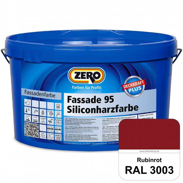 Fassade 95 Siliconharzfarbe (RAL 3003 Rubinrot)